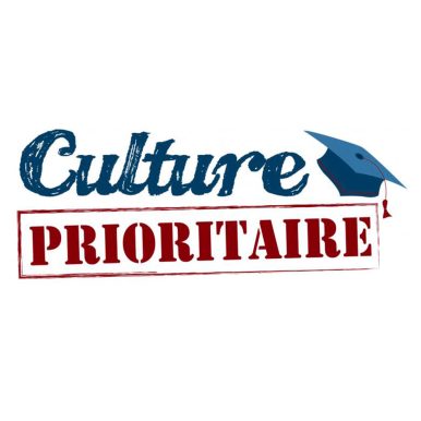 Logo Culture Prioritaire, association soutenue par La Fondation Cetelem pour l'accès au numérique et la transmission de compétences