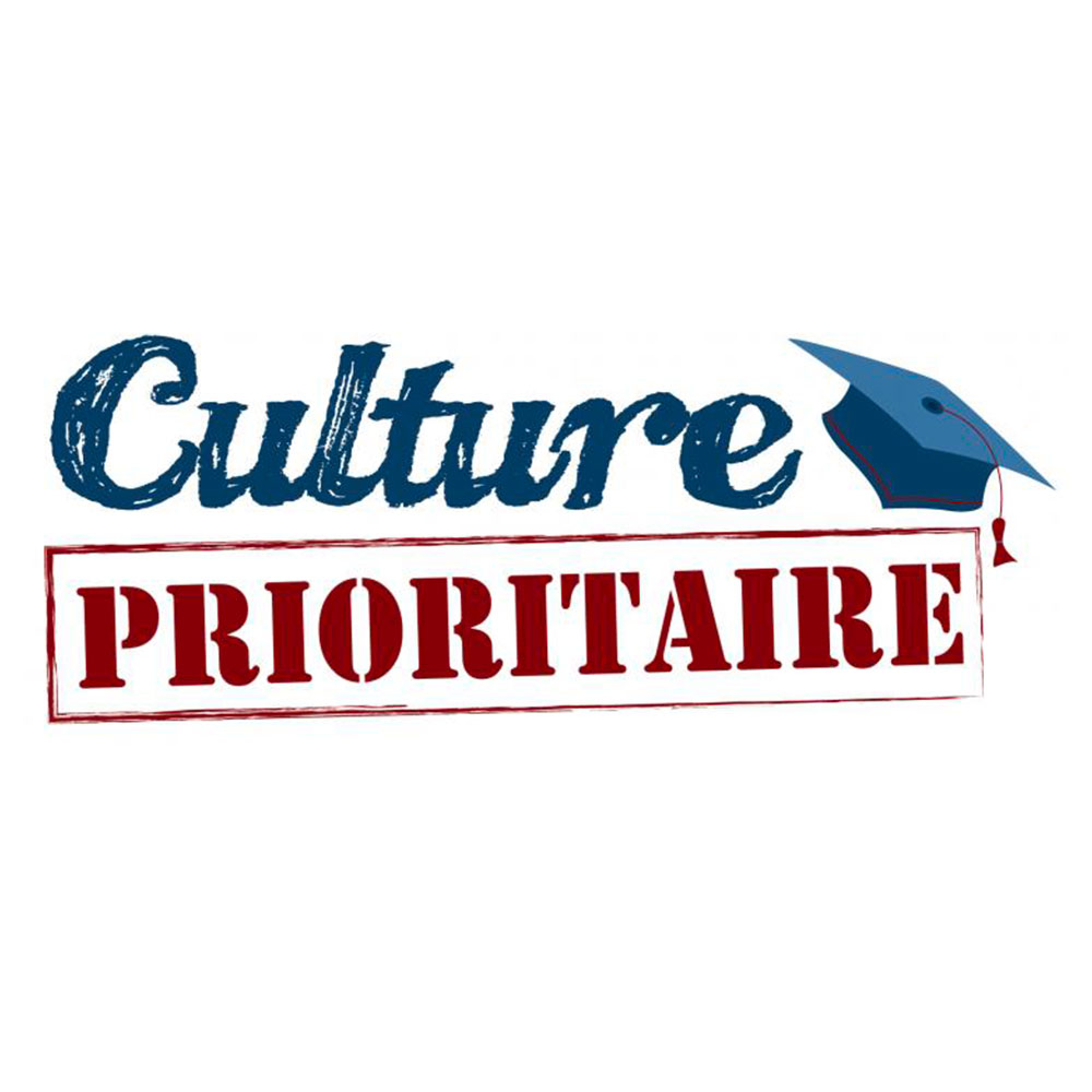 Logo Culture Prioritaire, association soutenue par La Fondation Cetelem pour l'accès au numérique et la transmission de compétences