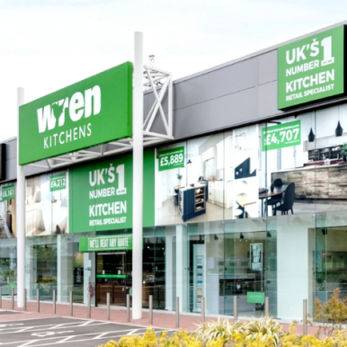 Visuel illustrant le partenariat entre BNP Paribas Personal Finance UK et Wren Kitchens