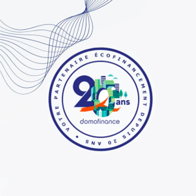 Bannière pour les 20 ans de Domofinance