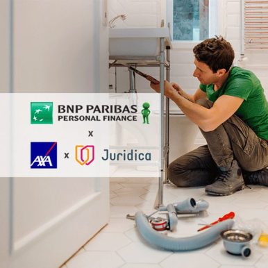 Bannière nouvelle offre Cetelem d'assistance logement et travaux avec Axa et Juridica